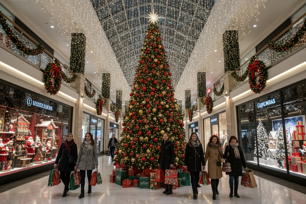 我要一个圣诞商场图