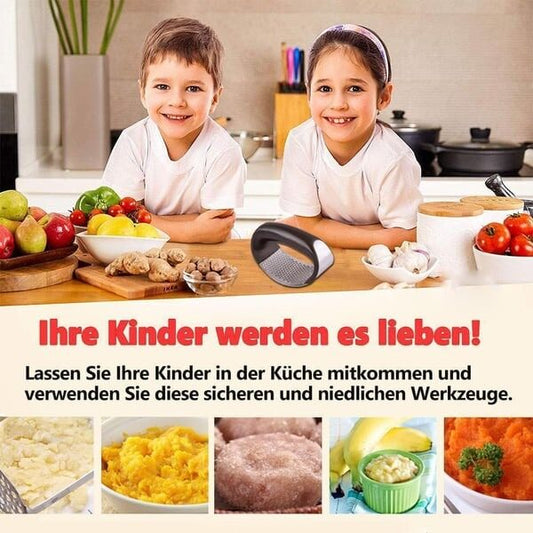 Premium Stainless Steel Garlic Press♧